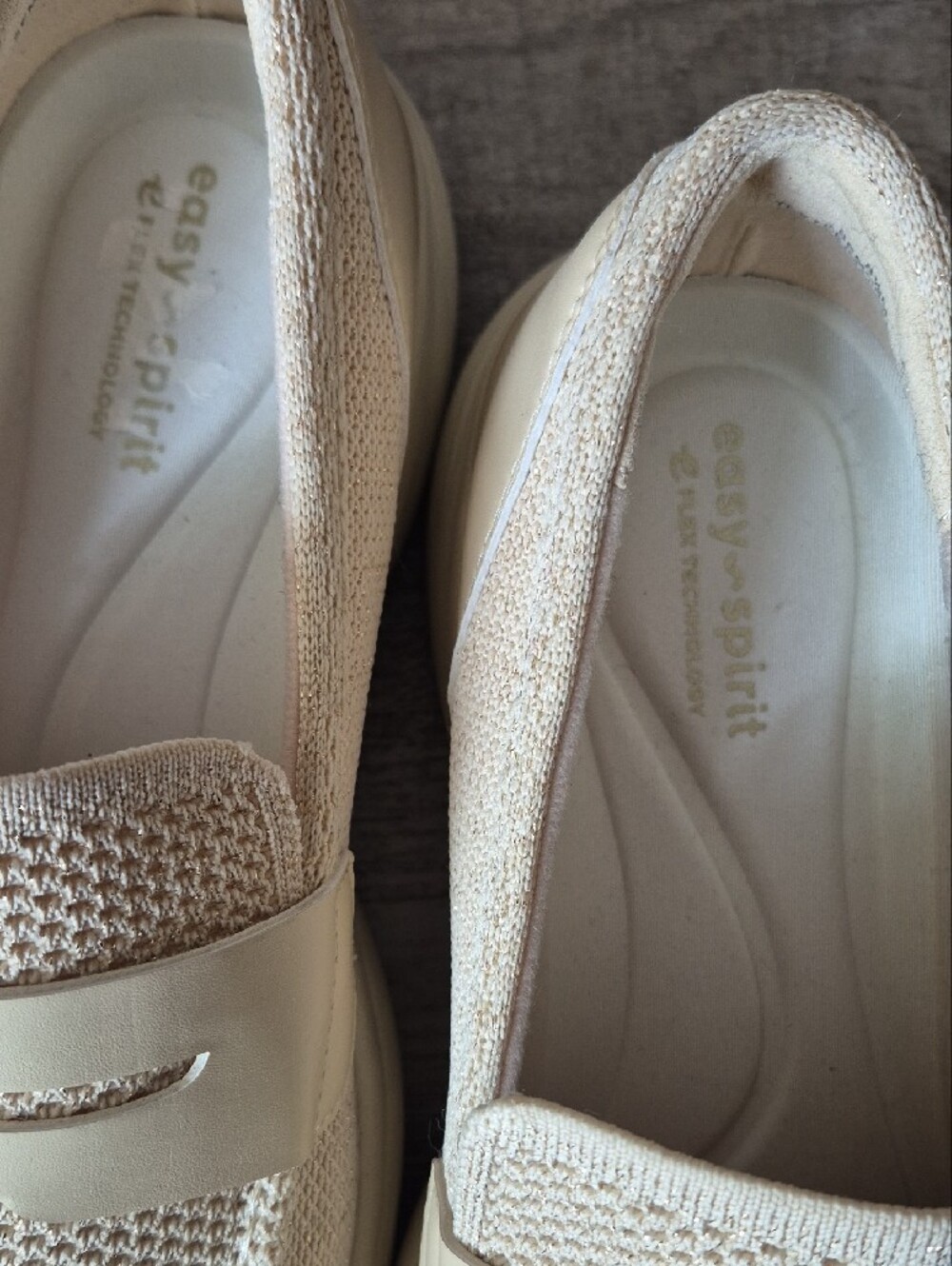 Knit Slip-On Loafers in Cream by easy spirit - Picture 2 of 8
